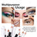 12 Piece White And Black Eyeliner Pencil Set  For Eyebrows, Eyeshadow And Lips. Includes Sharpener. Waterproof , Long-lasting