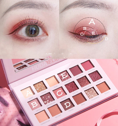 Glitter Pearly Matte Large Sequins Eighteen Color Eyeshadow