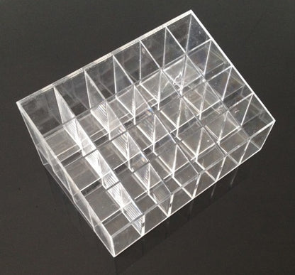 Lipstick rack 24 compartment storage Suitable for lipstick, eyebrow pencil, eyelash pen and other cosmetic storage and merchandise display