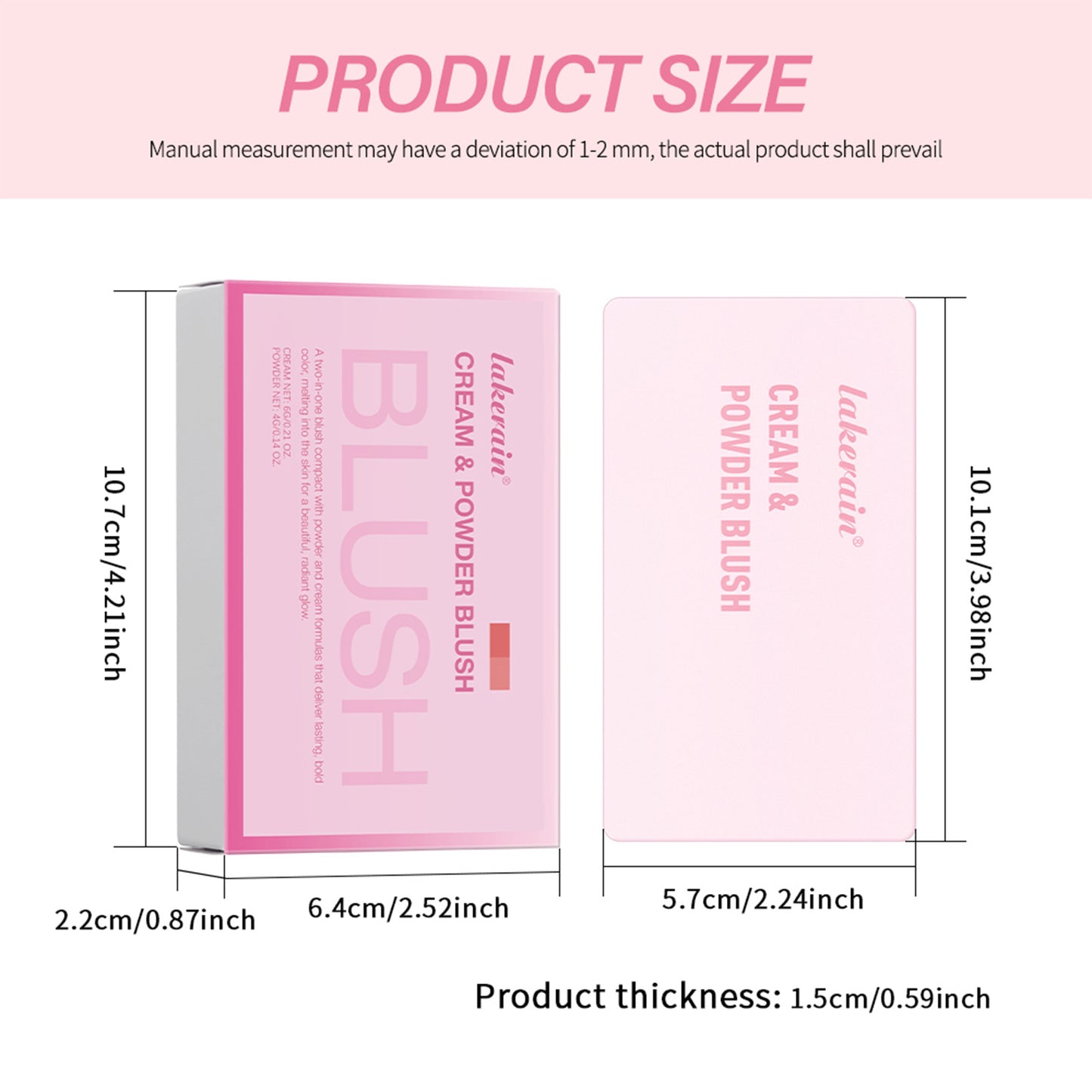 Two-in-one Blusher Blush Powder Plate Not Easy To Smudge