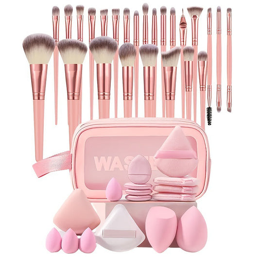 40pcs  Beauty Tools Major Combination Suit Face Wash Makeup Full Set