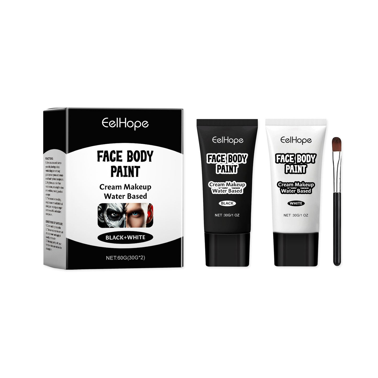 Black And White Foundation Painted Cream