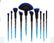 A 10pcs Pro Makeup Brush Set -  Blue Color Family