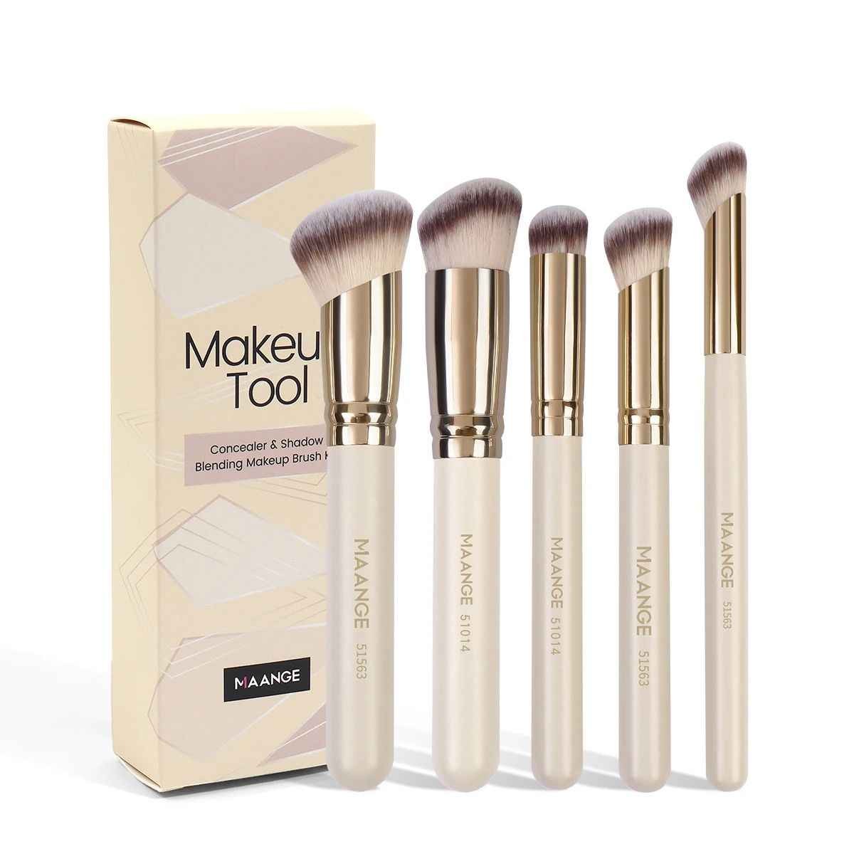 MAANGE 5 Pcs Makeup Brushes Powder Blusher Brush Foundation