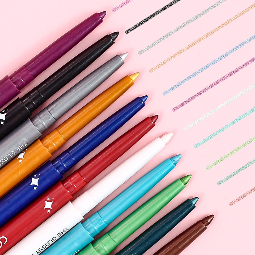 12-color Pearlescent Eyeliner Metallic