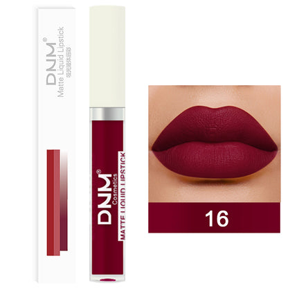 19-color Matte Lip Gloss Waterproof Long-lasting Long Lasting And Does Not Fade Lip Lacquer