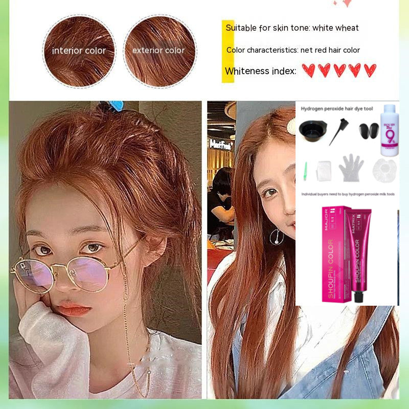 Ammonia-free Hair Color Paste Monochrome Paste Cover White Hair Multi-segment Color One-step Black Tea Gray Blue Black Hair Dye