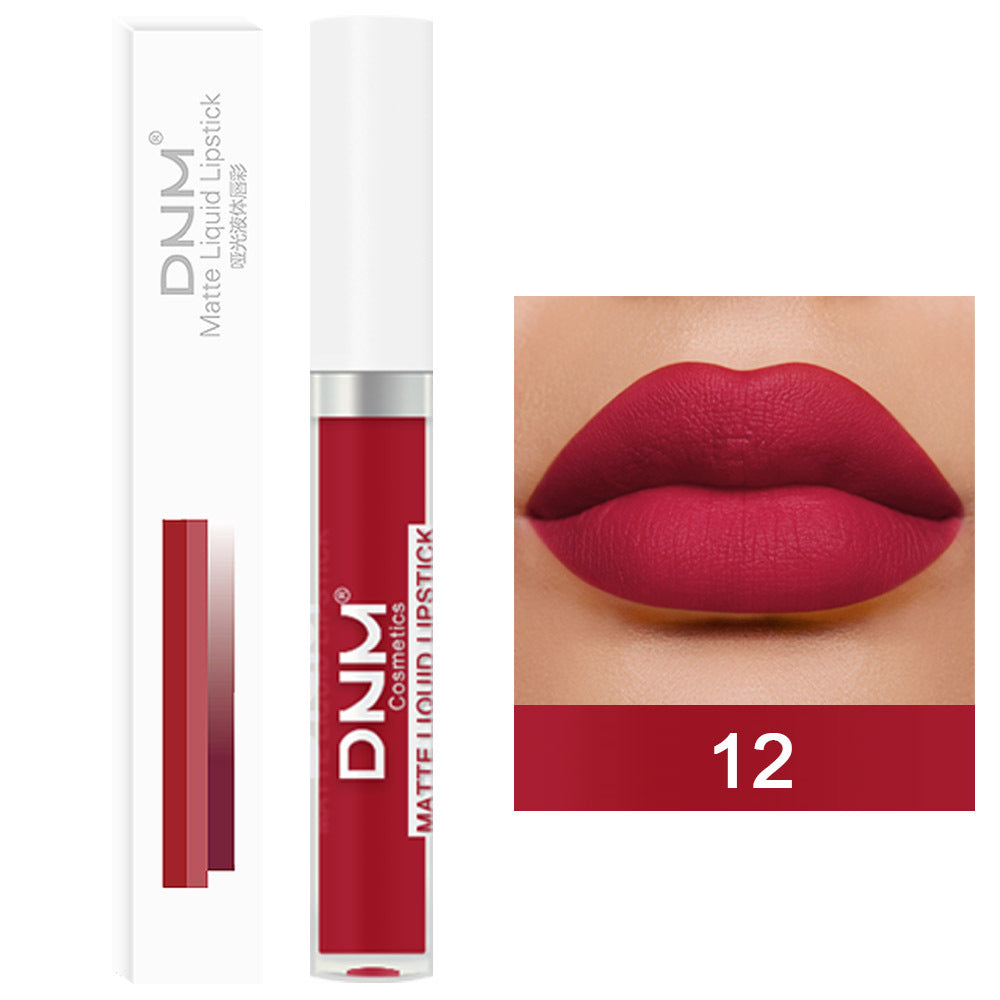 19-color Matte Lip Gloss Waterproof Long-lasting Long Lasting And Does Not Fade Lip Lacquer