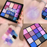 Palette de fards à paupières nacrés mats pour maquillage de scène