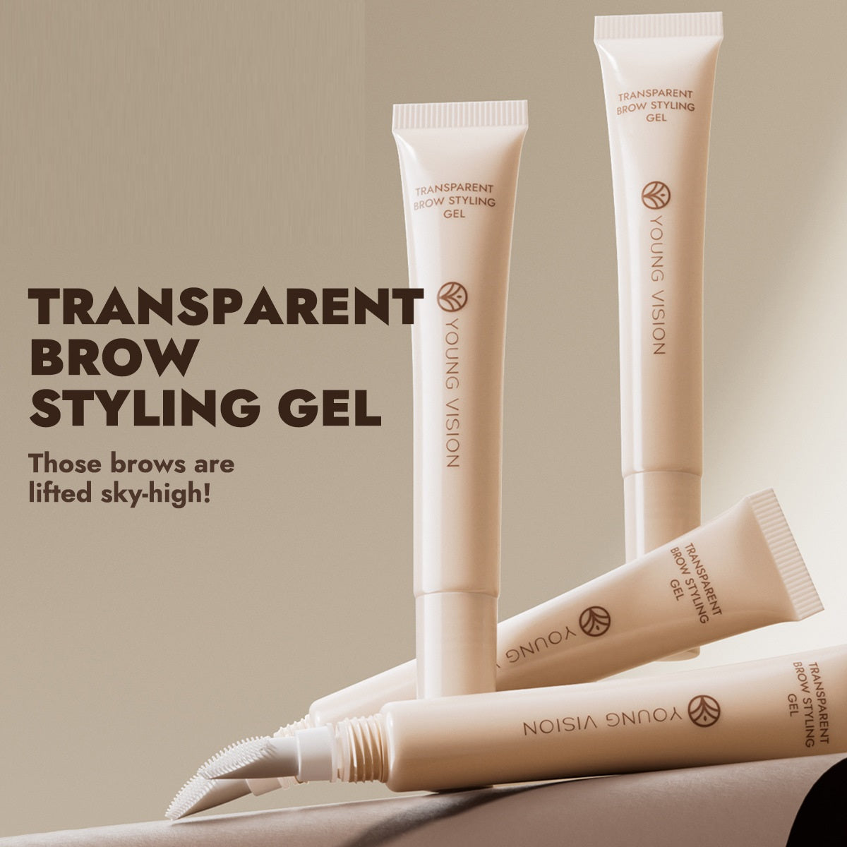 Transparent Eyebrow Gel Gel Slender Hose Portable Silicone Bruch Head