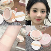 Two-in-one Powder Cushion Foundation Moisturizing And Clear Natural Non-stuck Powder Makeup Brightening Finishing Concealer