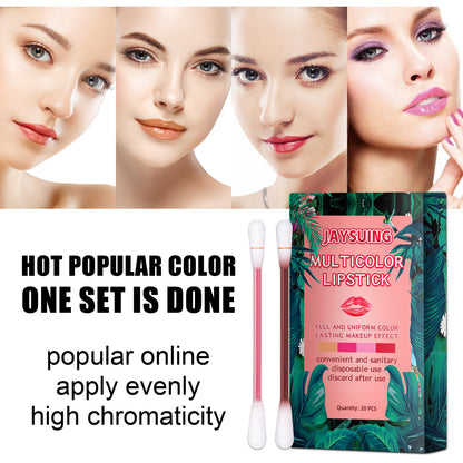 Cotton Swab Lipstick Lip Gloss Ladies Durable Matte Cigarette Box Portable Creative Non Fading Lip Glaze