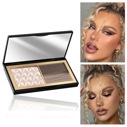 Three-color Bronzing Powder Shadow Nose Shadow Matte Brightening Three-dimensional Ginger Highlighting Powder