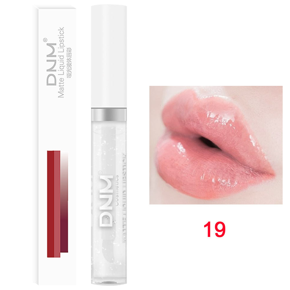 19-color Matte Lip Gloss Waterproof Long-lasting Long Lasting And Does Not Fade Lip Lacquer