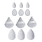 Solid Color Cosmetic Egg 12-piece Mini Thumb Puff
