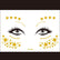 Red Gold Star Pattern Clavicle Tattoo Sticker Long Lasting Waterproof