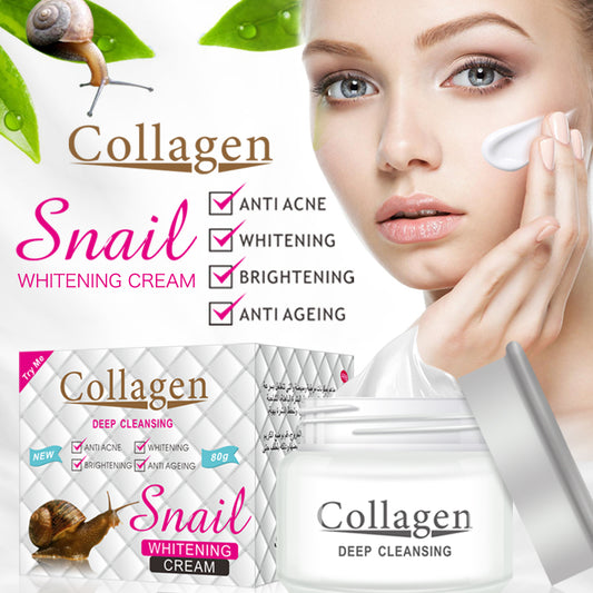 Kit nettoyant et réparateur éclaircissant pour le visage au collagène d'escargot