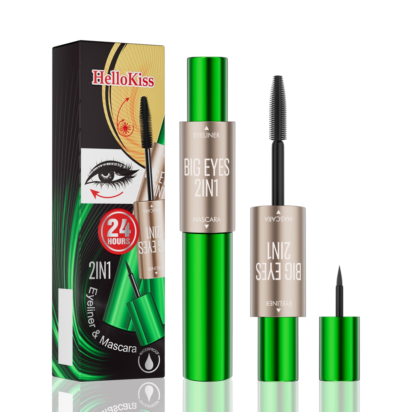 Waterproof Long Curling Two-in-one Mascara Liquid Eyeliner
