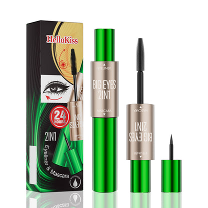 Waterproof Long Curling Two-in-one Mascara Liquid Eyeliner