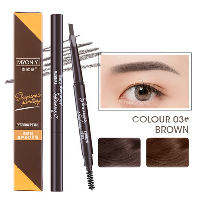 Triangular Double Head Auto-rotating Eyebrow Pencil