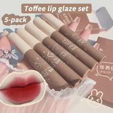 Matte Long-lasting Easy To Color Easy To Match Lip Lacquer 5 Pieces