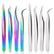 Stainless Steel Grafting Eyelash Aid Tweezers