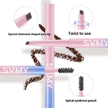 Small Triangle Eyebrow Pencil Not Smudge Double-headed Novice