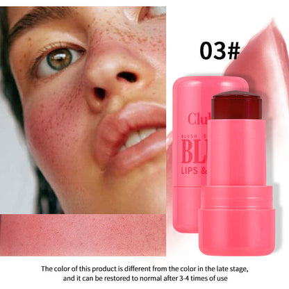 Bouncy Fruit Flavor Dyed Lip Brush Lip And Cheek Dual-use Natural Repair Lip Gloss Stick