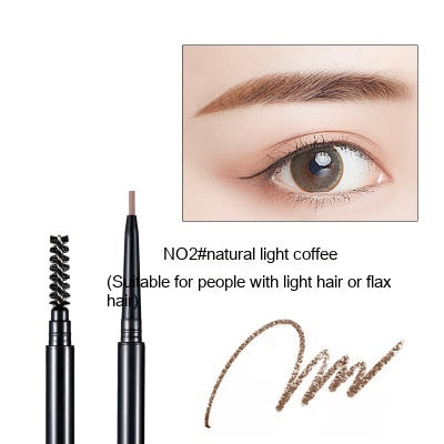 Fine Core Automatic Double Head Eyebrow Pencil With Brush