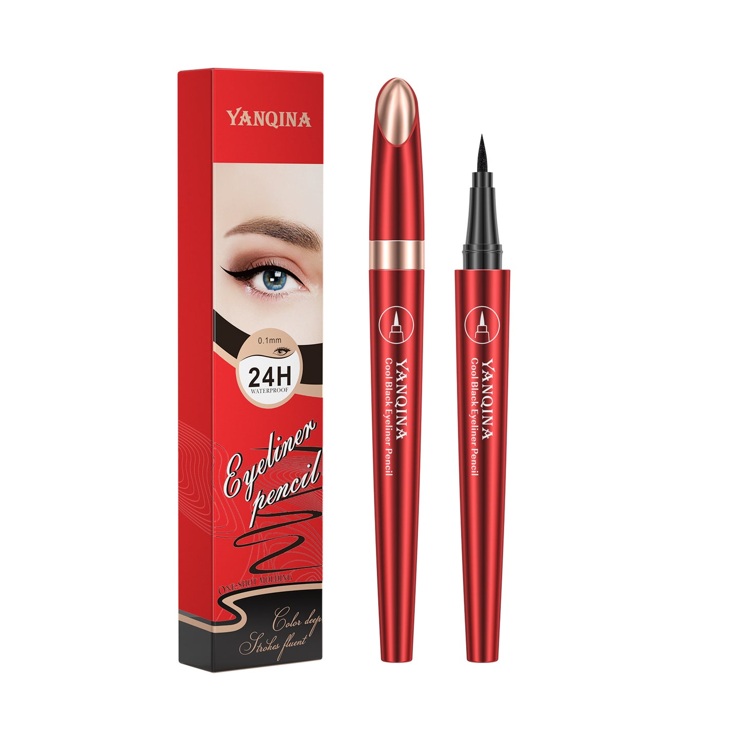Cool Black Hard Head Eyeliner Waterproof Not Smudge Smear-proof Makeup