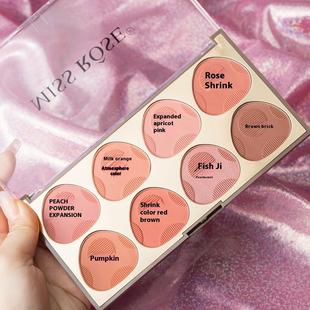 8-color Blush Natural Long Lasting Shimmer Matte Rouge Blusher Plate