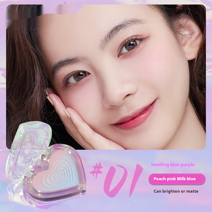 Makeup Love Blusher Plate Women's Nude Color Gradient Two-color Rouge
