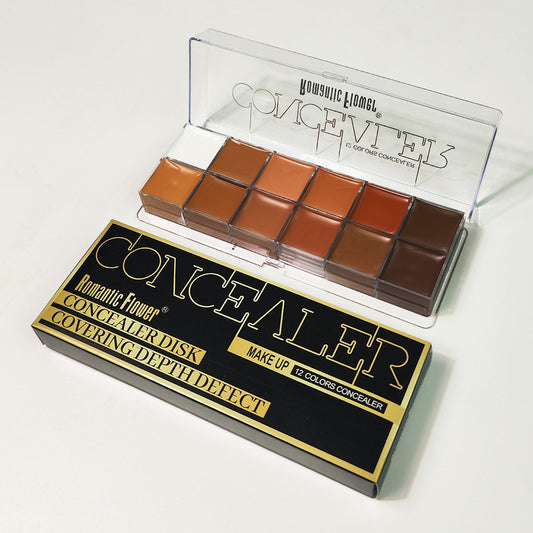 12 Colors Concealer Dark Skin Waterproof Full Coverage Foundation