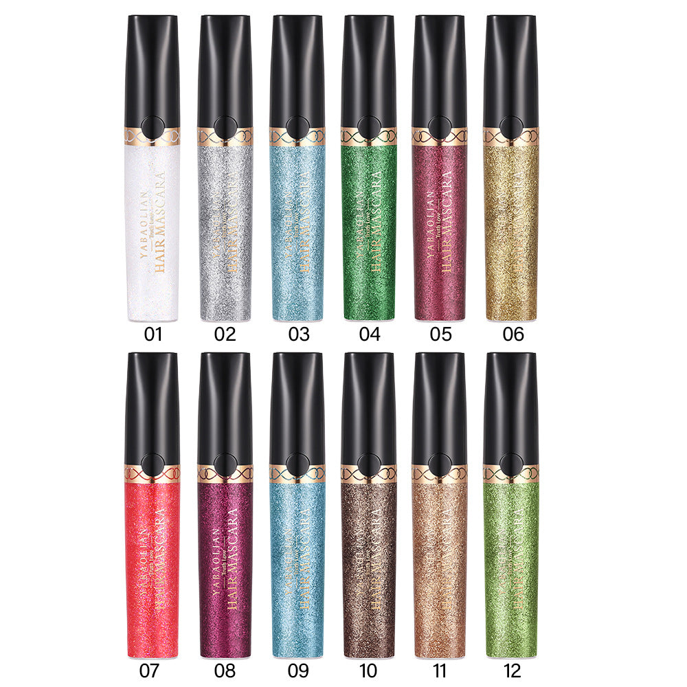 Pearlescent Hair Color Sequin Gel Twelve Colors