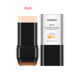 Three-in-one Anti-wrinkle Natural Long Lasting Concealer UV Protection Foundation Cream