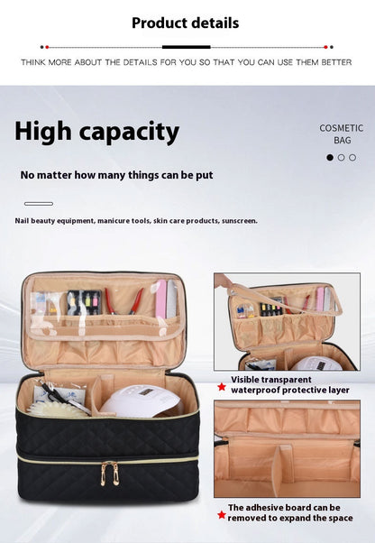 Double-layer Manicure Implement Storage Bag