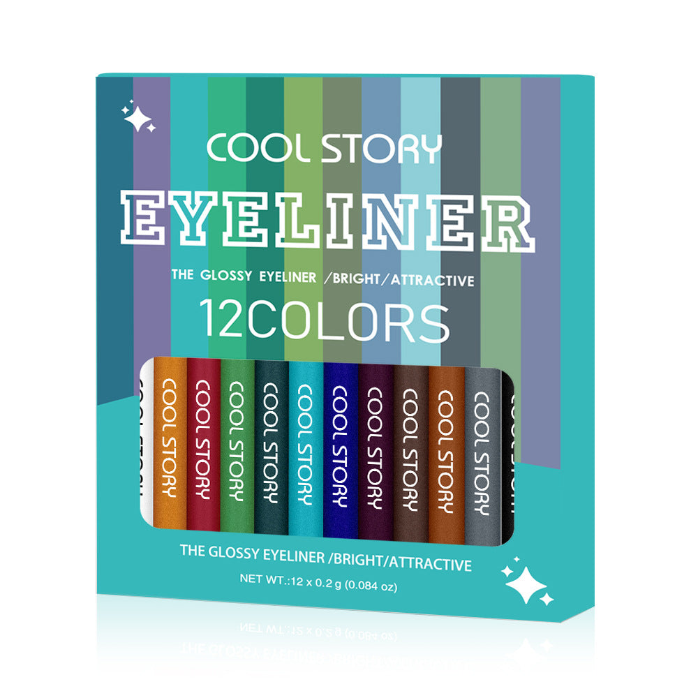 12-color Pearlescent Eyeliner Metallic