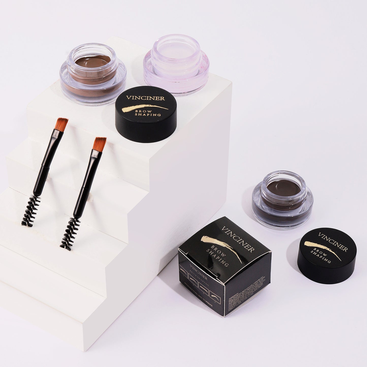 4 Colors Waterproof Discoloration Resistant Eyebrow Cream Long Lasting