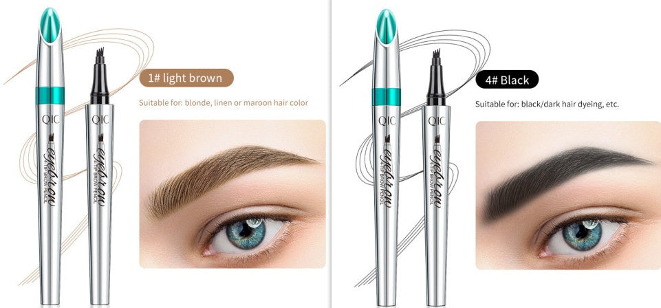Four Prong Liquid Eyebrow Pencil Waterproof And Sweat Proof Makeup And Color Display