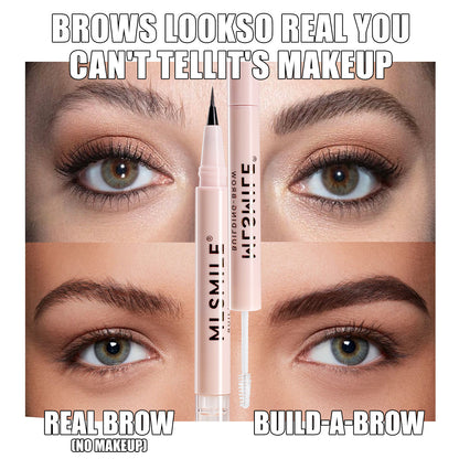 Two-in-one Double-headed Shaping Water Eyebrow Pencil Liquid Ultra-fine Three-dimensional