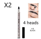 Les crayons à sourcils à trois ou quatre embouts sont résistants à l'eau et longue tenue.