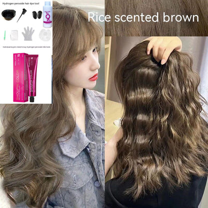 Ammonia-free Hair Color Paste Monochrome Paste Cover White Hair Multi-segment Color One-step Black Tea Gray Blue Black Hair Dye