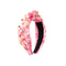 Tie-dyed Fabric Diamond Headband Flower Bow Tie