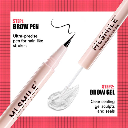 Two-in-one Double-headed Shaping Water Eyebrow Pencil Liquid Ultra-fine Three-dimensional