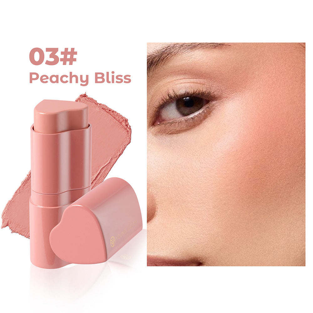 6 Colors Love Heart Blusher Contour Stick Facial Modification