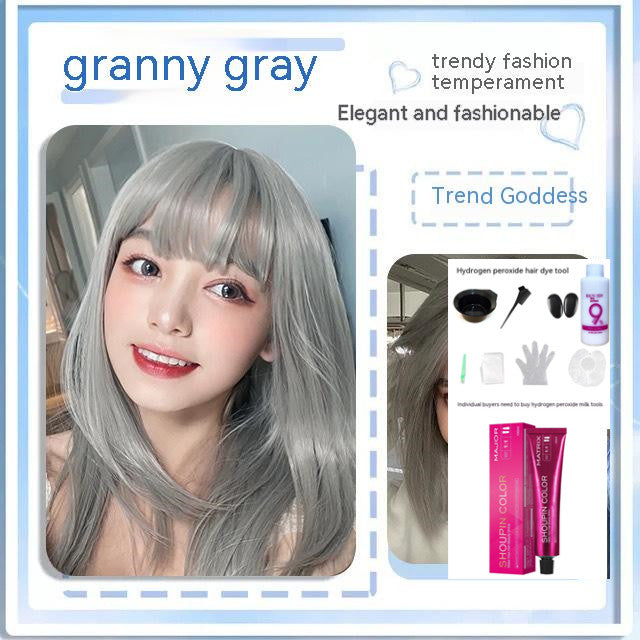 Ammonia-free Hair Color Paste Monochrome Paste Cover White Hair Multi-segment Color One-step Black Tea Gray Blue Black Hair Dye