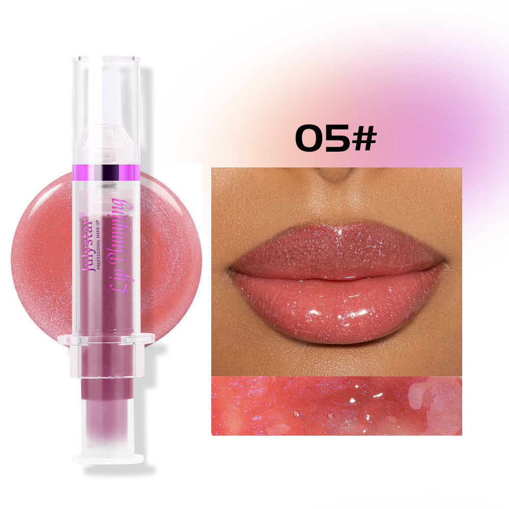 Gloss hydratant longue tenue Pearl, nourrissant et illuminateur, sans taches d'eau, pour des lèvres légères et pulpeuses.
