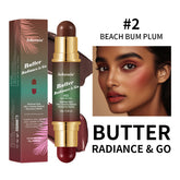 Natural Nude Makeup Double-headed Three-dimensional Face Repair Blush Stick