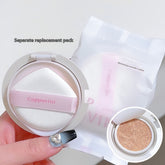 Cappuvini Moisturizing Concealer Makeup Air Cushion Concealer Matte Nude Color Makeup Girlish Style Student Domestic Goods