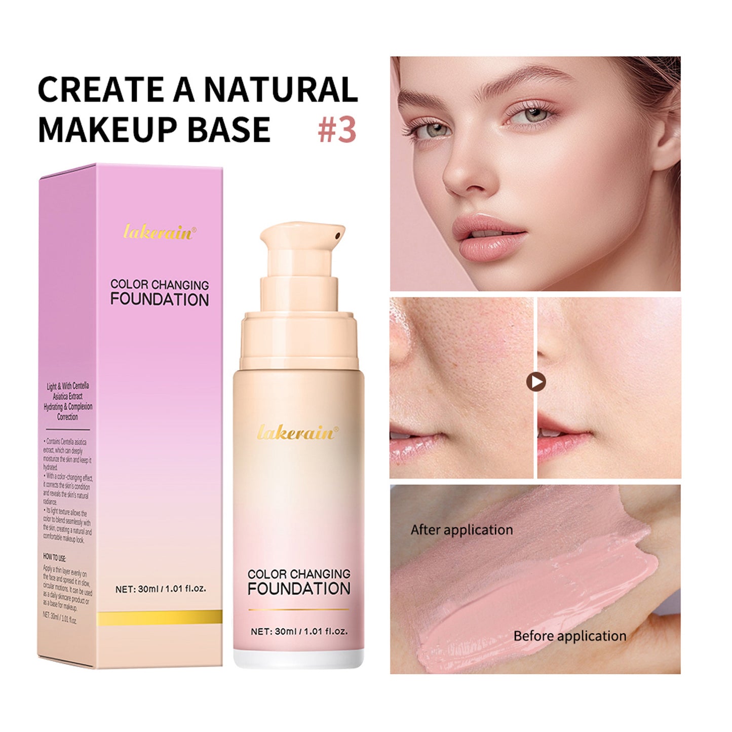 Discoloration Liquid Foundation Concealer Long-lasting Natural